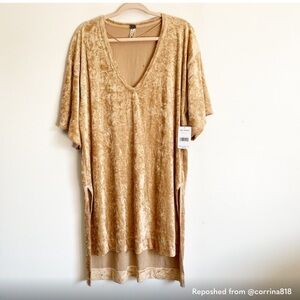 Free People | We The Free | Luxe Crushed Velvet Tunic Tee